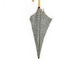 an image of an umbrella with a wooden handle on a white background