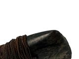 a pipe that is wrapped up with rope on a white background
