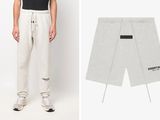 un homme debout à côté d'un pantalon et d'un t-shirt