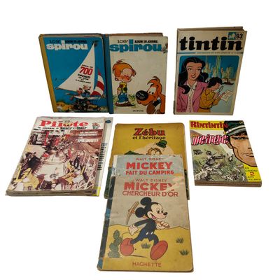 Lot d'anciens fascicules et d'albums - Spirou, Journal d'Ast…