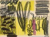 une image représentant un dessin de divers objets sur une feuille de papier