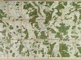 une vieille carte d'une ville sur laquelle on voit beaucoup d'arbres