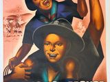 une affiche représentant une femme tenant un enfant dans ses bras
