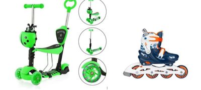 Lot de 2 articles composé de: 1 Trottinette 3en1- SWISSANT -…