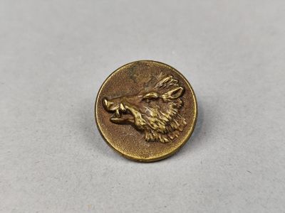 un gros plan d'une pièce de monnaie sur laquelle figure une tête de chien