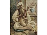 une image représentant un tableau d'un homme jouant d'un instrument de musique