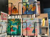 many cards on display in the store for sale