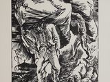 un dessin en noir et blanc représentant un éléphant avec son petit