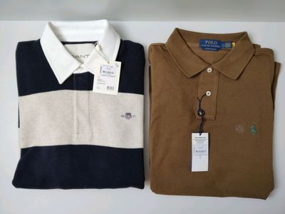Lot de 2 vêtements, T.L dont : 1 pull GANT et 1 polo RALPH L… - Photo 1
