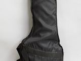 a close up of a guitar case on a white background