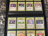 a close up of a black case with a bunch of cards in it