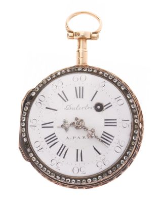 an image of a close up of a pocket watch with roman numerals