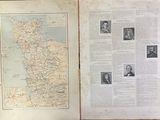 an open book with pictures of people on it