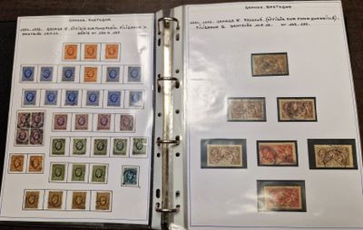 1 album contenant des timbres de Grande-Bretagne période 193…