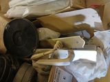 a box full of assorted items on the floor