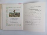 an open book with a picture of a man on a horse