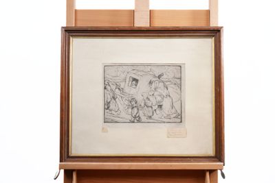 une image représentant un dessin d'un homme et d'une femme assis sur un banc