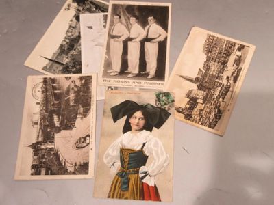 many old photos of people on the table