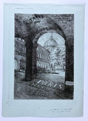 une image représentant un dessin en noir et blanc d'un bâtiment avec une tour horloge en arrière-plan