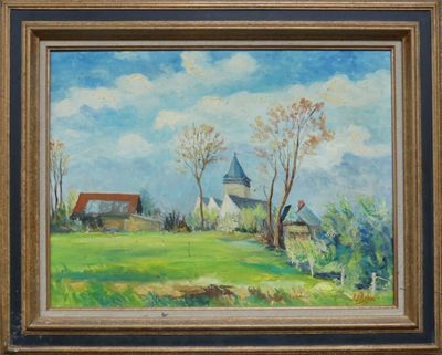 DUBOC J.J, "Sotteville sur mer", huile sur toile, signée en …