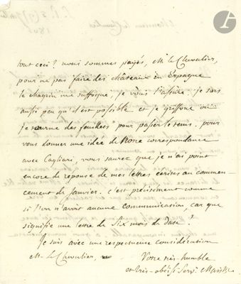 an old handwritten letter with black ink on a piece of paper