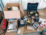 a box full of assorted items sitting on a table