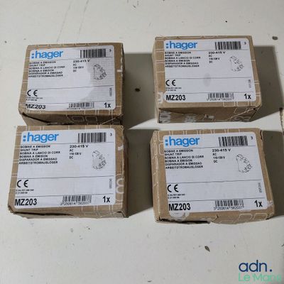 Quatre boîtes de produits Shager sont posées sur une table