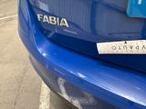a sticker that says fabia on the back of a blue car