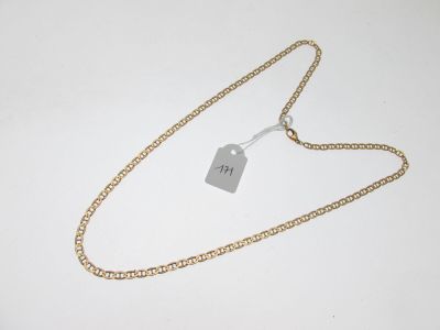 chaîne maille marine or 750°/°°, bossuée L:57cm 17,2g - Photo 1