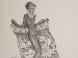 an image of a drawing of a woman sitting on a chair