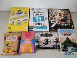a lot of books that are on the table