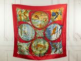 an image of a red scarf hanging on a wall