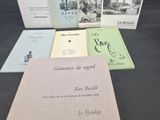 six ouvrages de littérature française, dont un poème et le portrait d'un homme
