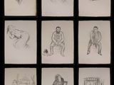 croquis représentant un homme assis sur une chaise devant une fenêtre