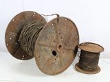 a spool of rope and a spool of thread on a table
