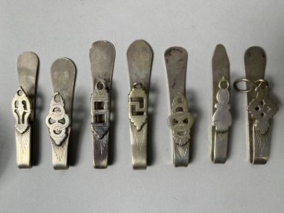 7 claviers en argent 1er titre (950°/°°), travail français d… - Photo 1