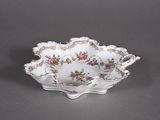 an image of a white bowl with flowers on it