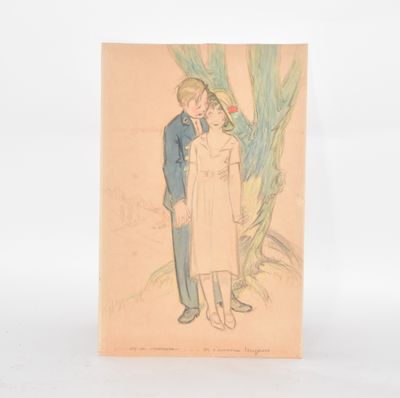 Ecole du XXème siècle. "On se mariera, on s'aimera toujours"… - Photo 1