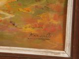 an image of a painting of a landscape with a bird flying in the sky