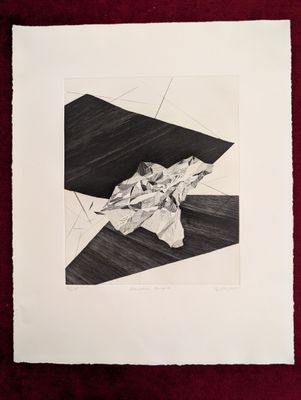 Kioyoko OTSUKA - Gravure abstraite N&B "Atmosphère baroque" … - Photo 1