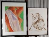 deux photos d'une femme en robe blanche et une photo d'une femme en robe blanche