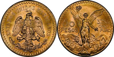 a gold coin with the image of an angel on it