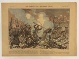une vieille photo montrant un groupe d'hommes dans un champ, armés