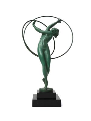 statue of a woman with a hoop in her hands