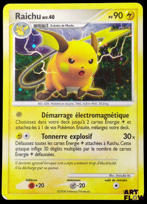 La carte Pokémon représente un Pikachu.