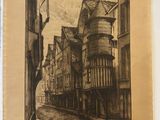 une photo représentant un dessin d'une rue dans une ville