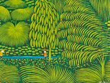 an image of a painting of a jungle scene with bananas