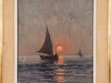 an image of a painting of a sailboat in the ocean