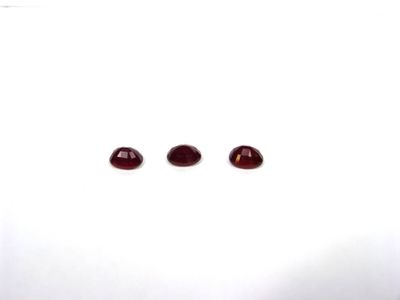 3 rubis ovales 3.36 cts 9.2x7.1x5.3 n°04270361
