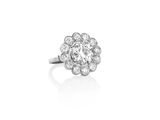 a diamond clusterer ring, by van cleef